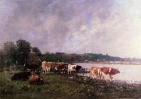 Boudin, Eugene - Cows on the Banks of the Touques